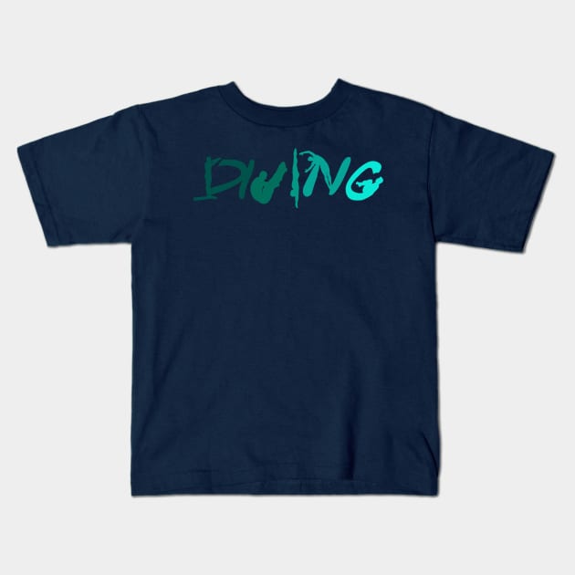Funny Platform Springboard Diving High Diving Gifts Diver Coach Kids T-Shirt by Bezra